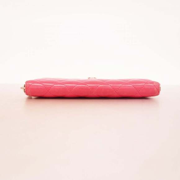 CHANEL Pink Lambskin Leather Wallet - Picture 2 of 11